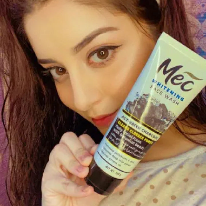 Mec Whitening Activated Charcoal Face Wash