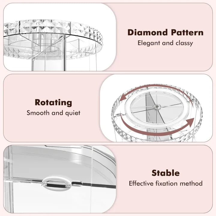 360° Rotating Makeup Organizer Stand