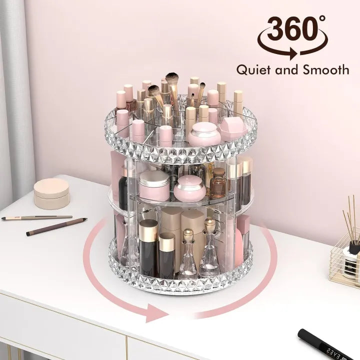 360° Rotating Makeup Organizer Stand