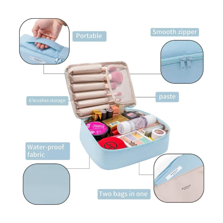 Waterproof 2-in-1 Makeup Storage Bag