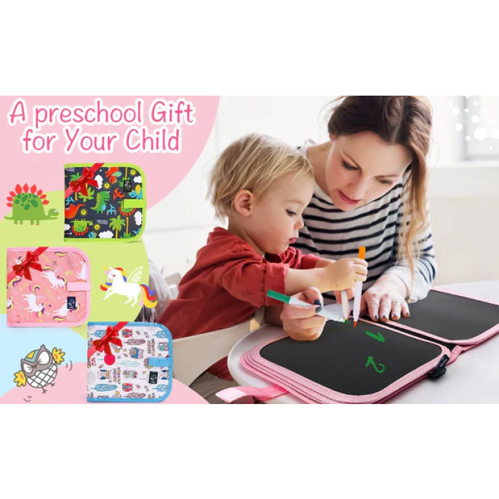 Erasable and Reusable Doodle Magic Book with 3 Markers & 2 Wipes