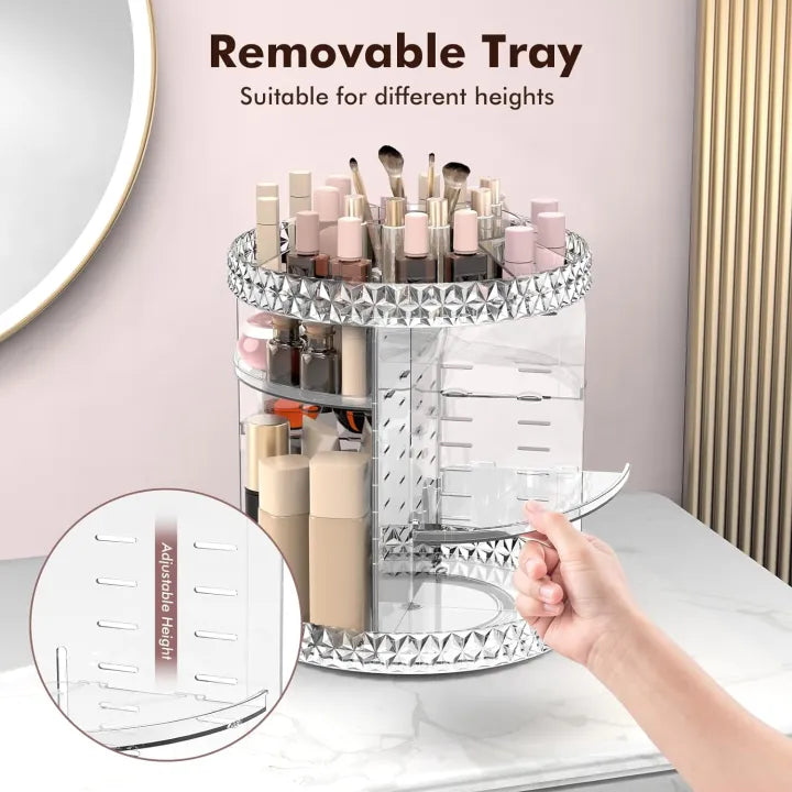 360° Rotating Makeup Organizer Stand