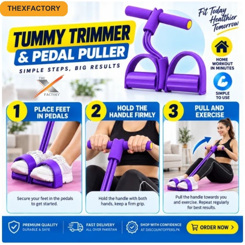 Tummy Trimmer & Pedal Puller Fitness Exercise tool