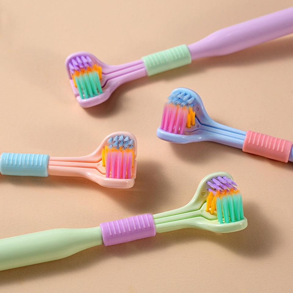 Three-Sided Soft Toothbrush