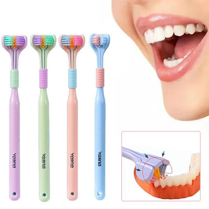 Three-Sided Soft Toothbrush