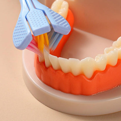 Three-Sided Soft Toothbrush