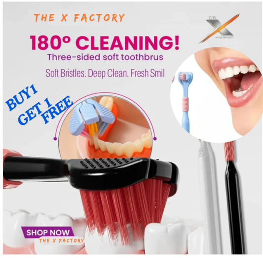 Three-Sided Soft Toothbrush