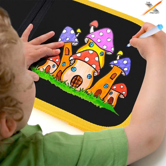 Erasable and Reusable Doodle Magic Book with 3 Markers & 2 Wipes