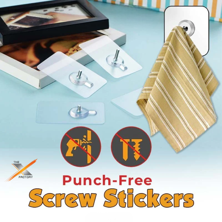 Punch-Free Screw Stickers