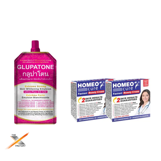 GLUPATONE Extreme Strong Emulsion 50ml With Homeo Cure Beauty Cream (Pack Of 2)