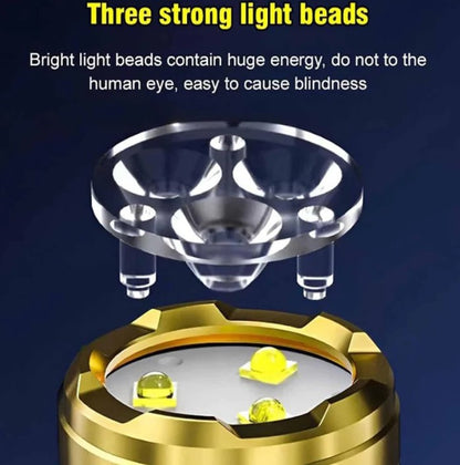 Three-Eyed Monster Mini Flash Super Power Flashlight