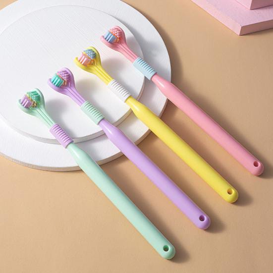 Three-Sided Soft Toothbrush