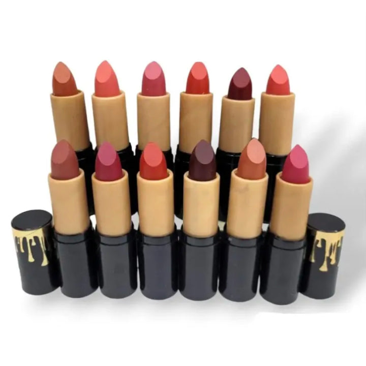 Pack Of 12 Matte Lipstick Multicolour Box