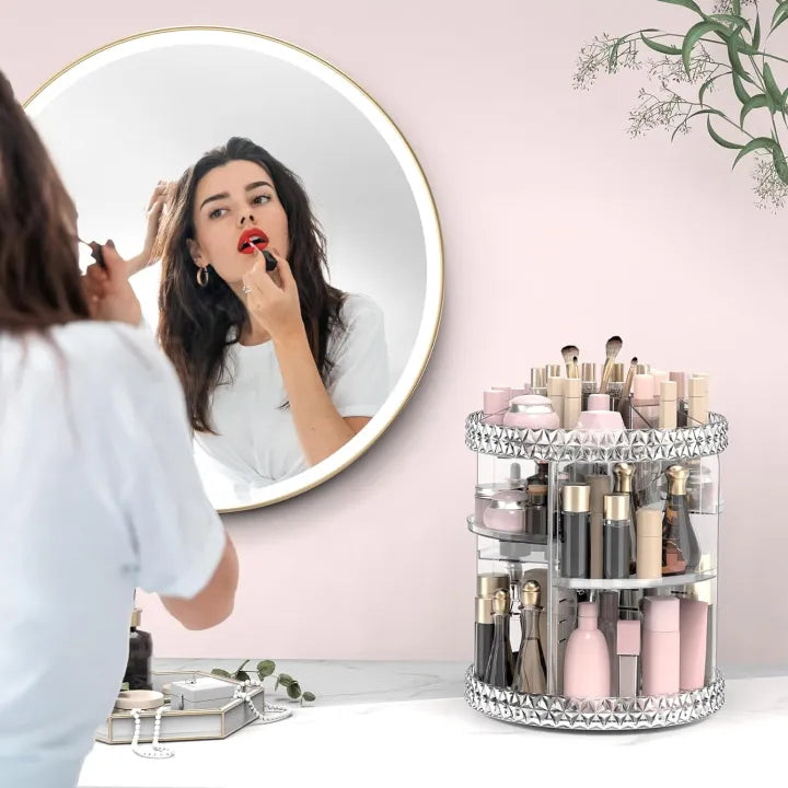 360° Rotating Makeup Organizer Stand