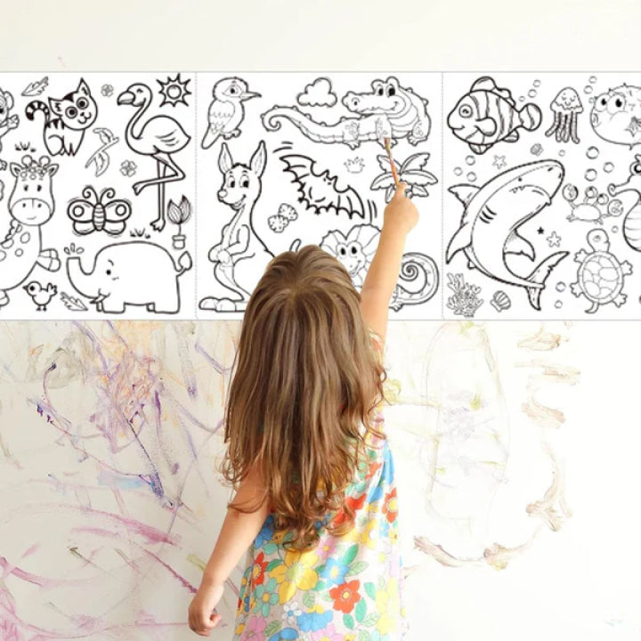 Children's Coloring Drawing Roll Sticker